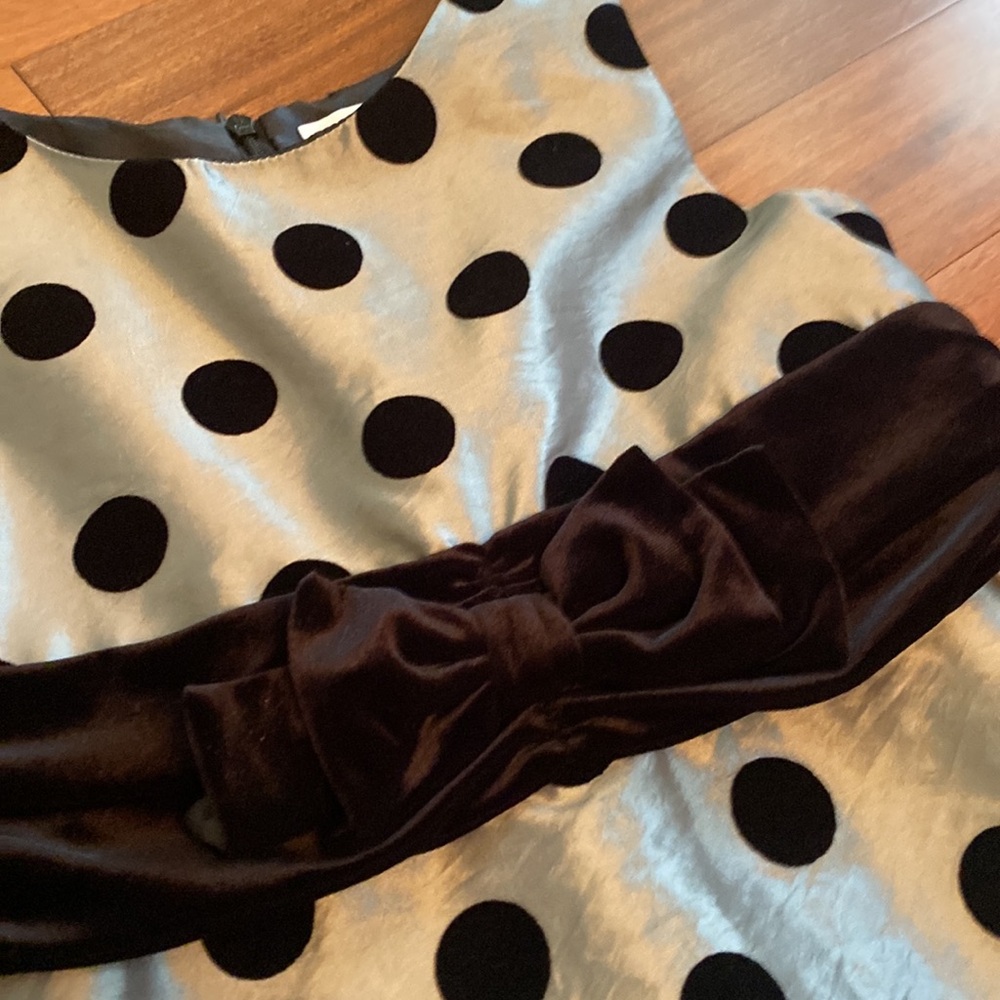 Charter Club LIKE NEW beautiful, gray & black metallic shiny girls dress - Sz 6 - Picture 13 of 16